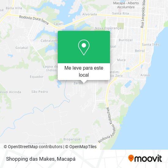 Shopping das Makes mapa