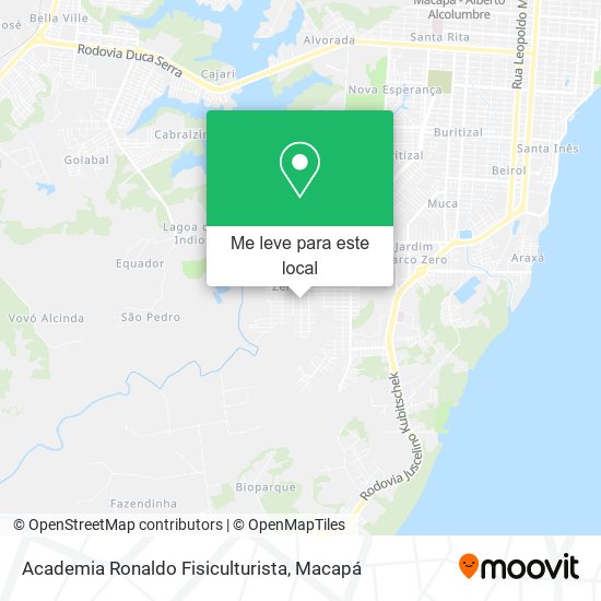 Academia Ronaldo Fisiculturista mapa