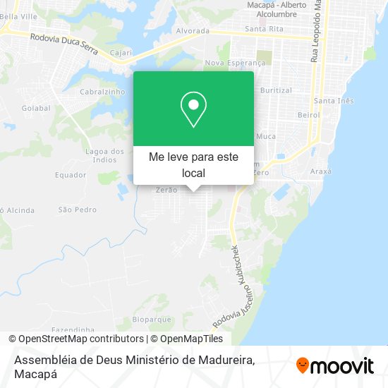 Assembléia de Deus Ministério de Madureira mapa