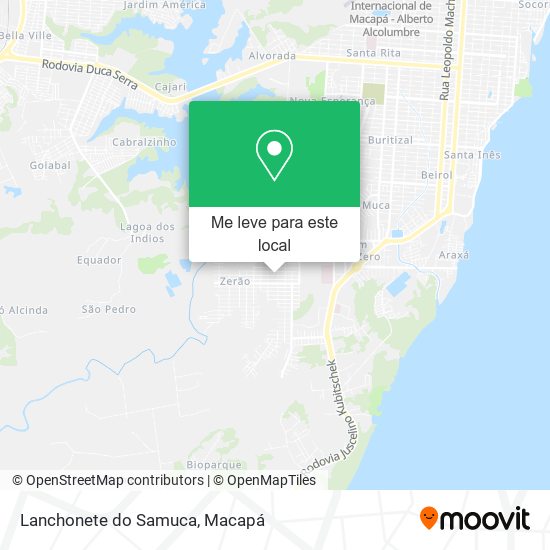 Lanchonete do Samuca mapa