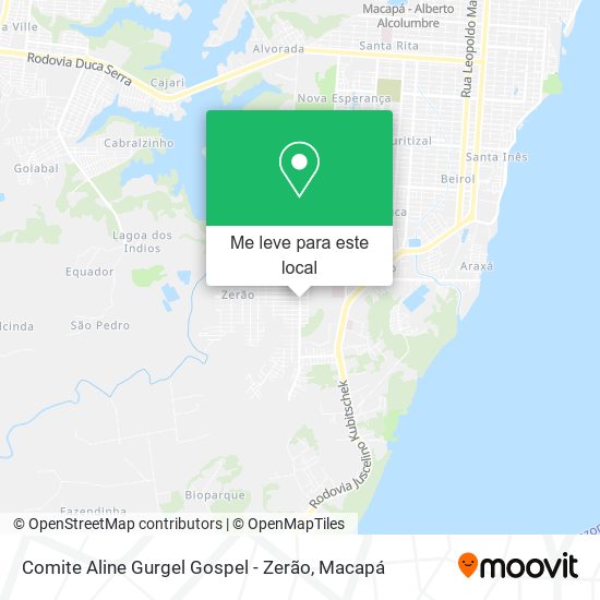 Comite Aline Gurgel Gospel - Zerão mapa