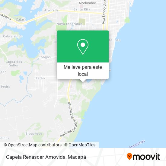 Capela Renascer Amovida mapa