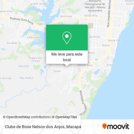 Clube de Boxe Nelson dos Anjos mapa