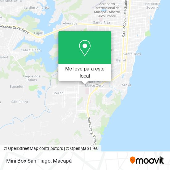 Mini Box San Tiago mapa