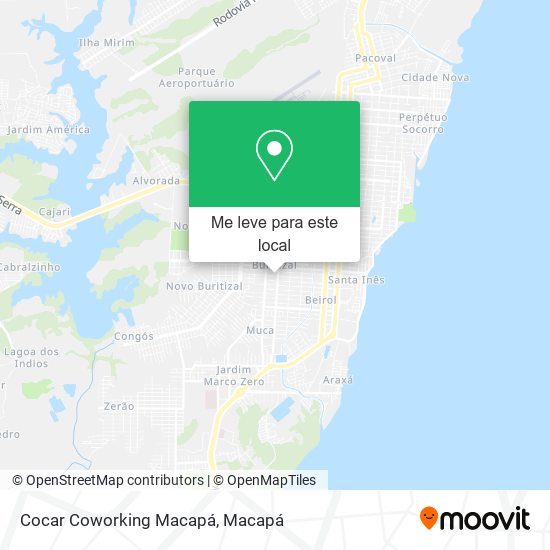 Cocar Coworking Macapá mapa