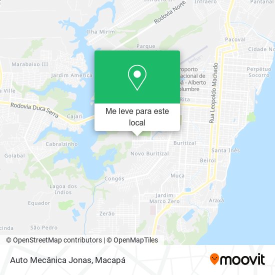 Auto Mecânica Jonas mapa