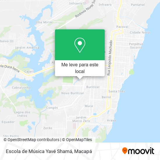 Escola de Música Yavé Shamá mapa