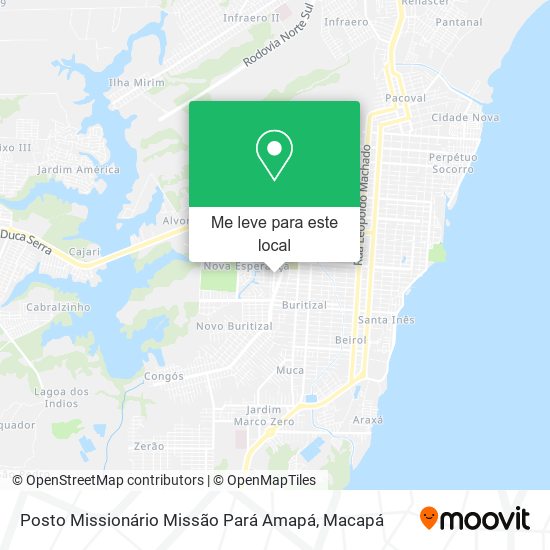 Posto Missionário Missão Pará Amapá mapa