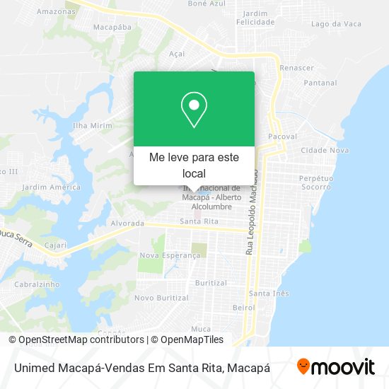 Unimed Macapá-Vendas Em Santa Rita mapa