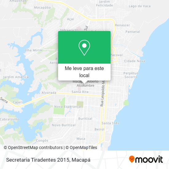 Secretaria Tiradentes 2015 mapa