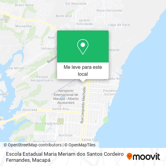 Escola Estadual Maria Meriam dos Santos Cordeiro Fernandes mapa