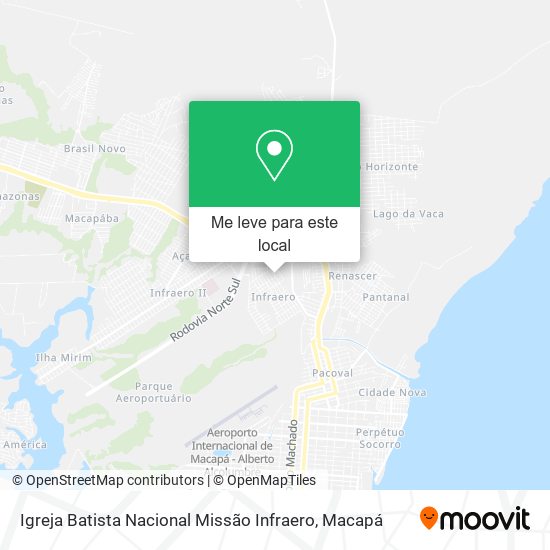 Igreja Batista Nacional Missão Infraero mapa