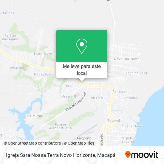 Igreja Sara Nossa Terra Novo Horizonte mapa