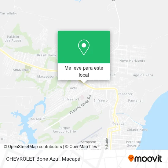 CHEVROLET Bone Azul mapa