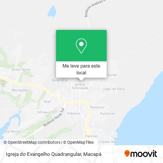 Igreja do Evangelho Quadrangular mapa