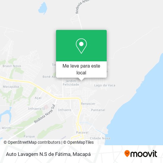 Auto Lavagem N.S de Fátima mapa