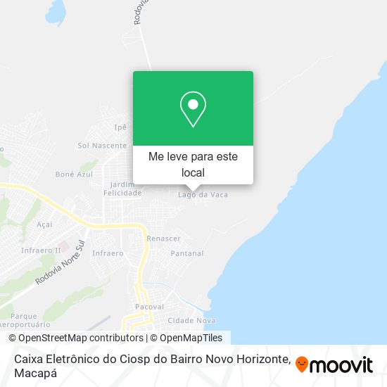 Caixa Eletrônico do Ciosp do Bairro Novo Horizonte mapa