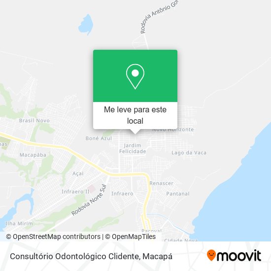 Consultório Odontológico Clidente mapa