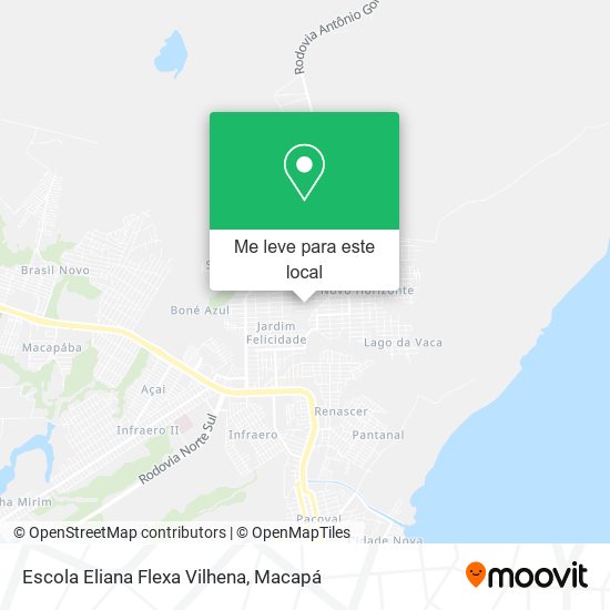 Escola Eliana Flexa Vilhena mapa