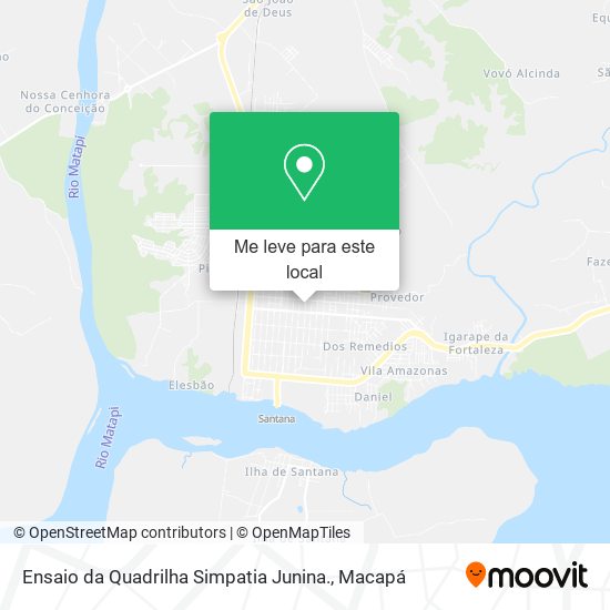 Ensaio da Quadrilha Simpatia Junina. mapa