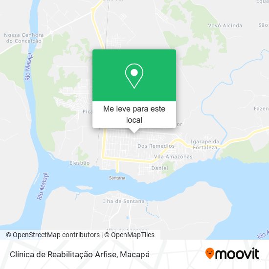 Clínica de Reabilitação Arfise mapa