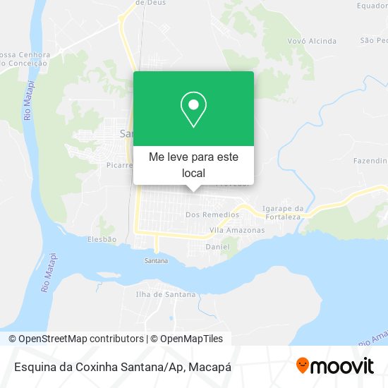 Esquina da Coxinha Santana/Ap mapa