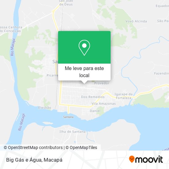 Big Gás e Água mapa