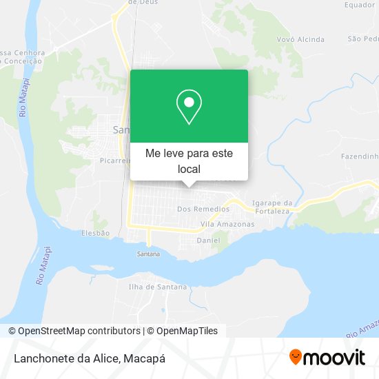Lanchonete da Alice mapa