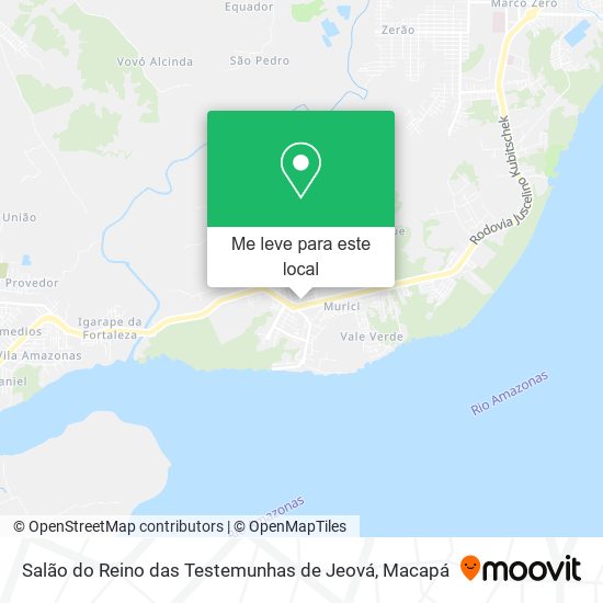 Salão do Reino das Testemunhas de Jeová mapa