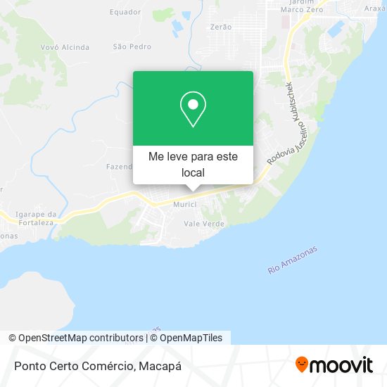 Ponto Certo Comércio mapa