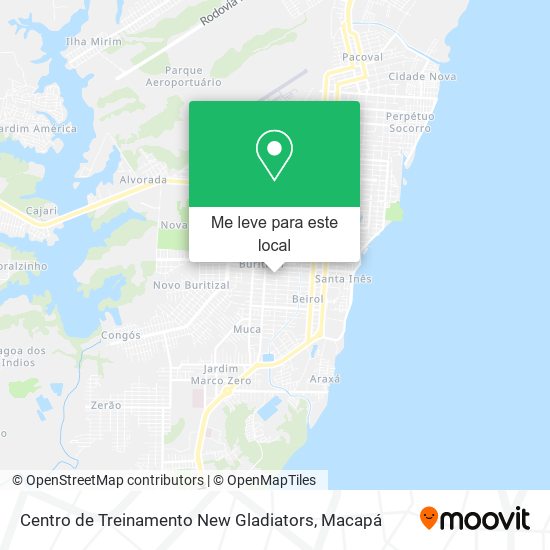 Centro de Treinamento New Gladiators mapa