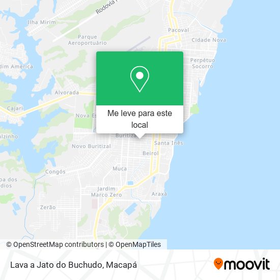 Lava a Jato do Buchudo mapa