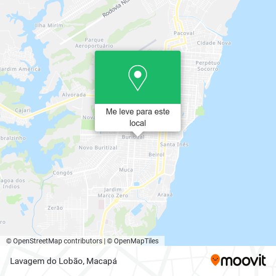 Lavagem do Lobão mapa