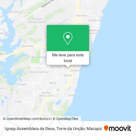 Igreja Assembleia de Deus, Torre da Unção mapa