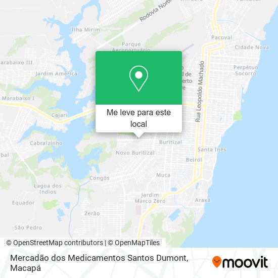 Mercadão dos Medicamentos Santos Dumont mapa