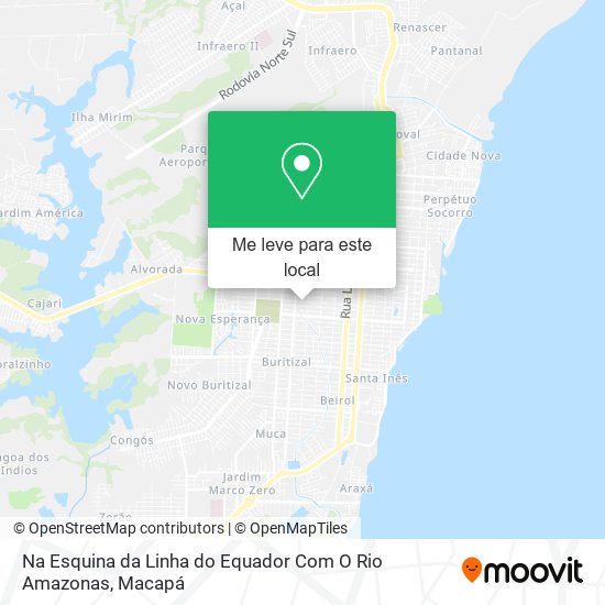 Na Esquina da Linha do Equador Com O Rio Amazonas mapa