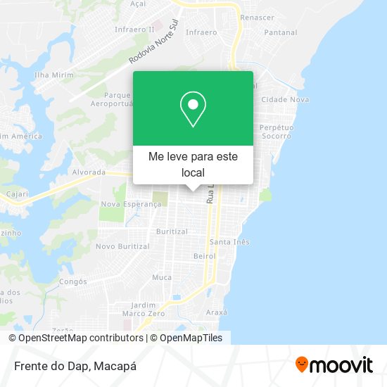 Frente do Dap mapa