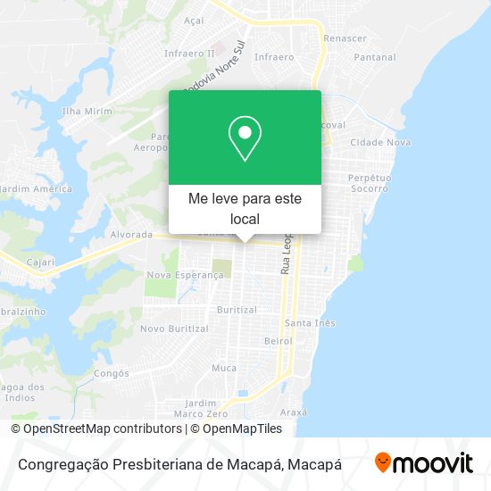Congregação Presbiteriana de Macapá mapa