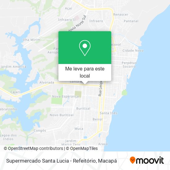 Supermercado Santa Lucia - Refeitório mapa