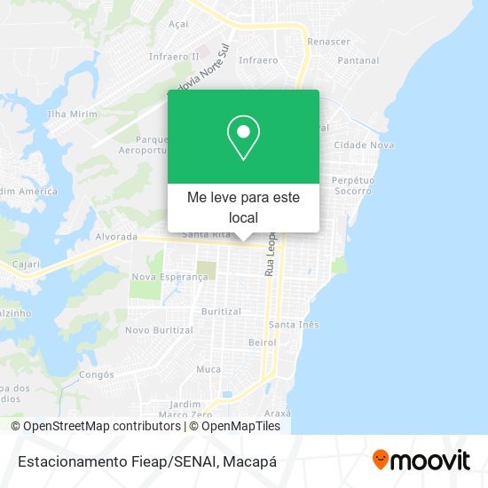 Estacionamento Fieap/SENAI mapa