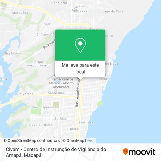 Civam - Centro de Instrunção de Vigilância do Amapá mapa