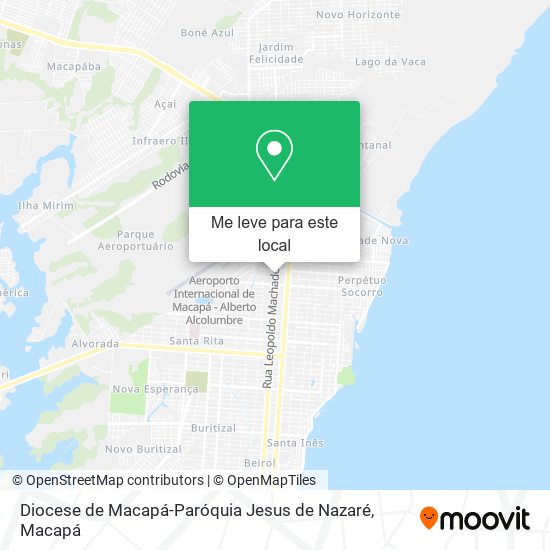 Diocese de Macapá-Paróquia Jesus de Nazaré mapa