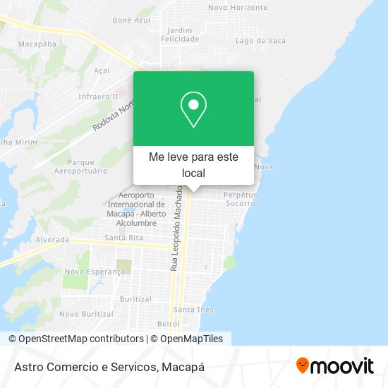 Astro Comercio e Servicos mapa