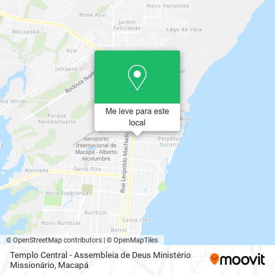 Templo Central - Assembleia de Deus Ministério Missionário mapa