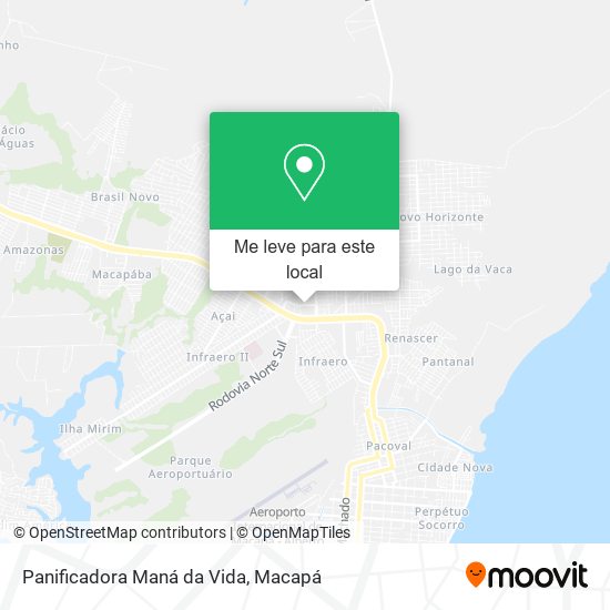 Panificadora Maná da Vida mapa