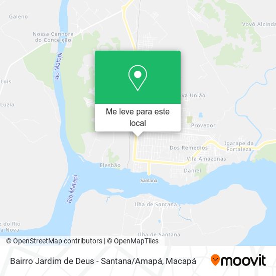 Bairro Jardim de Deus - Santana / Amapá mapa