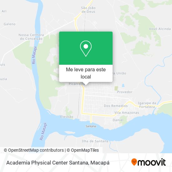 Academia Physical Center Santana mapa
