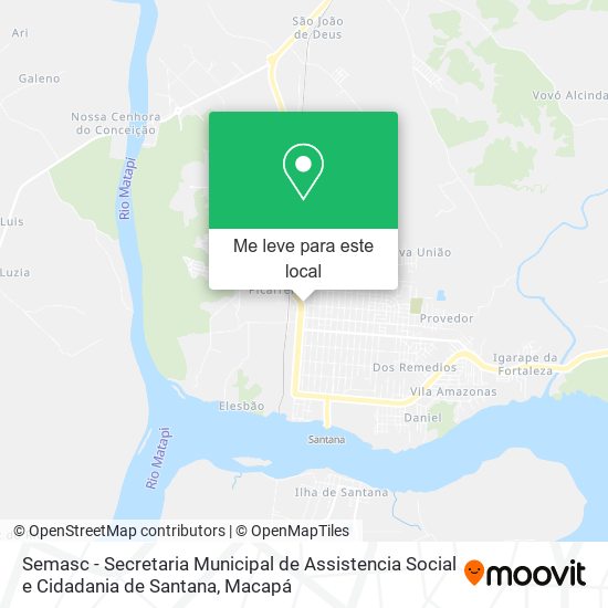 Semasc - Secretaria Municipal de Assistencia Social e Cidadania de Santana mapa