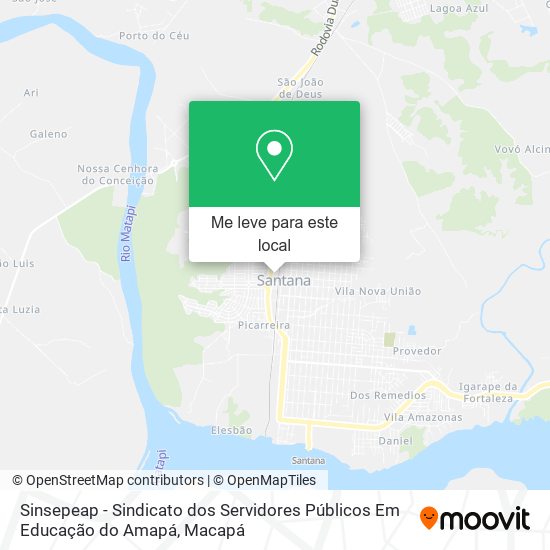 Sinsepeap - Sindicato dos Servidores Públicos Em Educação do Amapá mapa