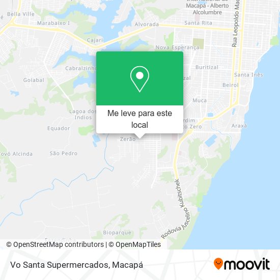 Vo Santa Supermercados mapa